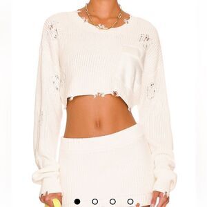Cropped Devin Sweater in White
SER.O.YA #19